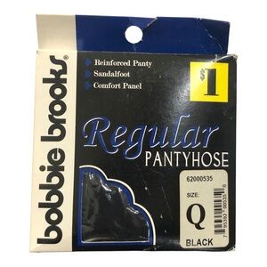 Bobbie Brooks Black Pantyhose with Comfort Panel